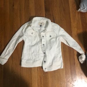 white jean jacket